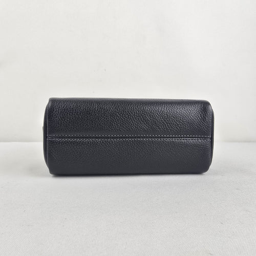 Coach Essential Cosmetic Pouch in Black Pebbled Leather