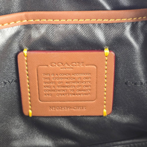 Coach Essential Cosmetic Pouch in Black Pebbled Leather