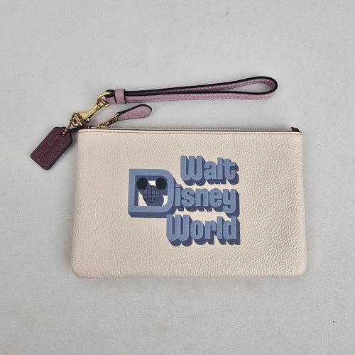 Disney x Coach Walt Disney World 50th Anniversary Leather Wristlet
