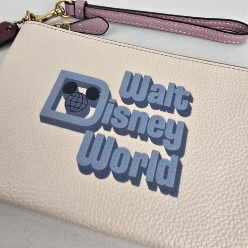 Disney x Coach Walt Disney World 50th Anniversary Leather Wristlet