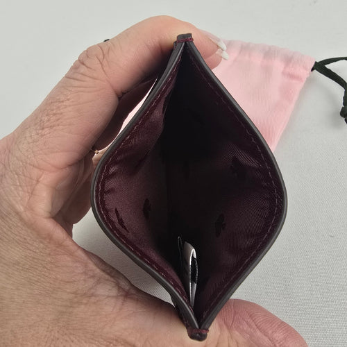 Kate Spade Burgundy Saffiano Leather Card Holder