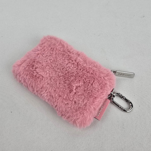 lululemon Pink Faux-Fur Clippable Mini Pouch