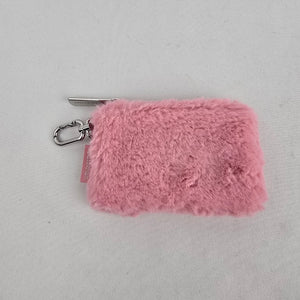 lululemon Pink Faux-Fur Clippable Mini Pouch
