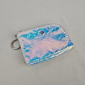 Lululemon Clippable Card Pouch Iridescent Silver