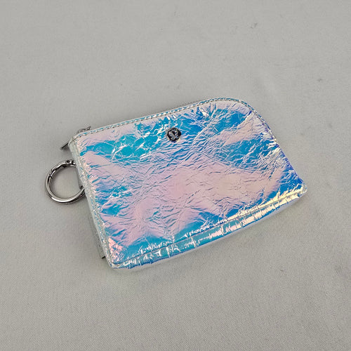 Lululemon Clippable Card Pouch Iridescent Silver