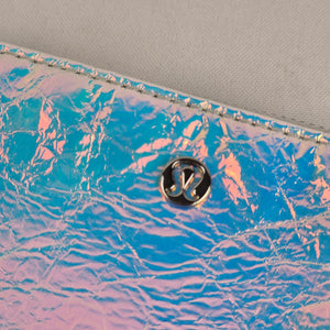 Lululemon Clippable Card Pouch Iridescent Silver