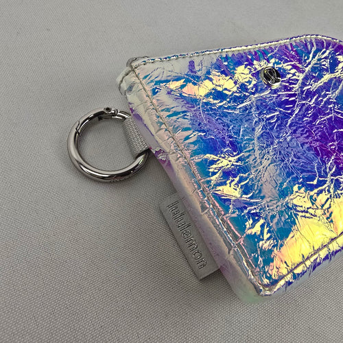 Lululemon Clippable Card Pouch Iridescent Silver