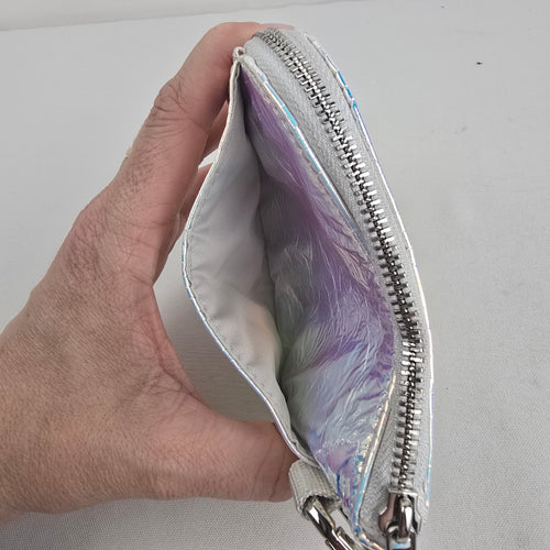 Lululemon Clippable Card Pouch Iridescent Silver
