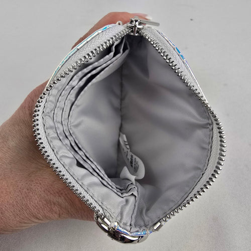 Lululemon Clippable Card Pouch Iridescent Silver