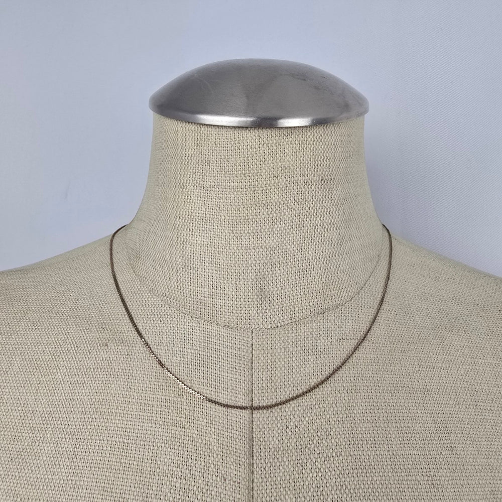 Vintage 10K Yellow Gold Wheat Chain Necklace