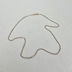 Vintage 10K Yellow Gold Wheat Chain Necklace