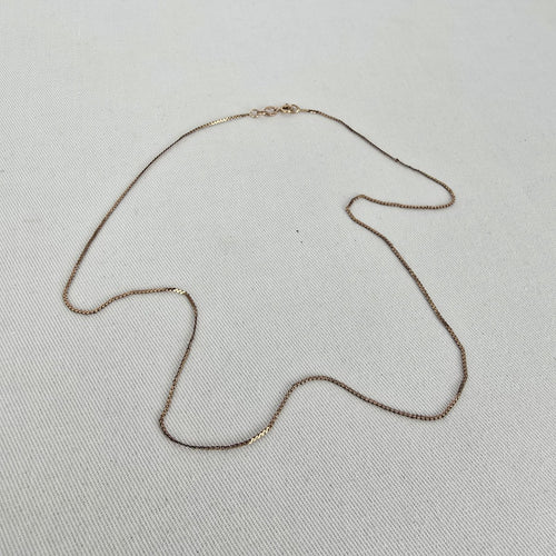 Vintage 10K Yellow Gold Wheat Chain Necklace