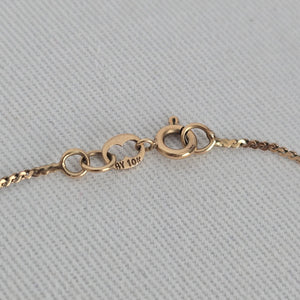 Vintage 10K Yellow Gold Wheat Chain Necklace