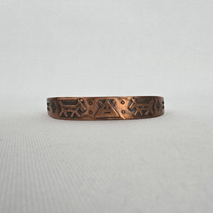 Vintage Bell Trading Post Solid Copper Cuff Bracelet Southwestern Stamped