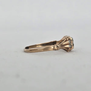 Antique Art Deco 10K Gold Filigree Diamond Ring 1920s-30s