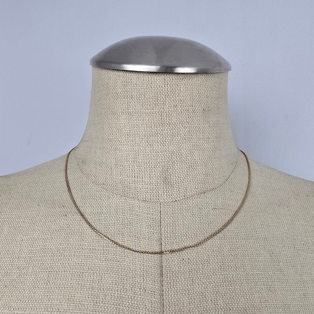 10K Solid Gold Fine Wheat Chain Necklace Stamped 10K