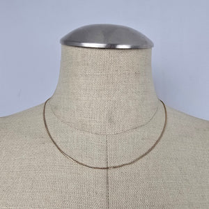 10K Solid Gold Fine Wheat Chain Necklace Stamped 10K