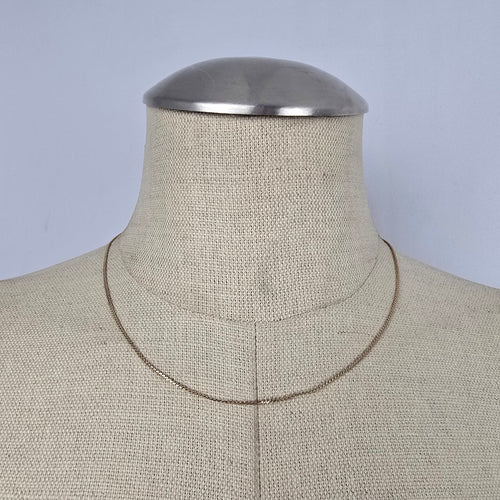 10K Solid Gold Fine Wheat Chain Necklace Stamped 10K