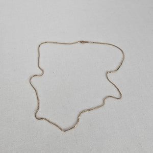 10K Solid Gold Fine Wheat Chain Necklace Stamped 10K