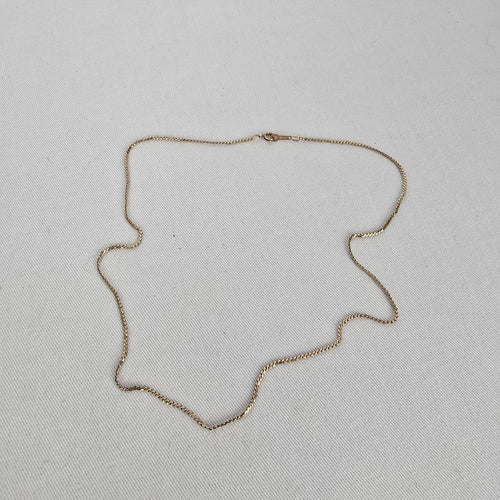 10K Solid Gold Fine Wheat Chain Necklace Stamped 10K