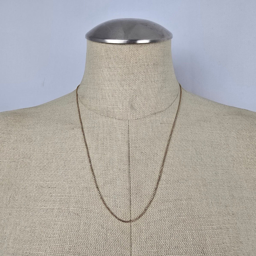 10K Solid Gold Box Chain Necklace Stamped 10K