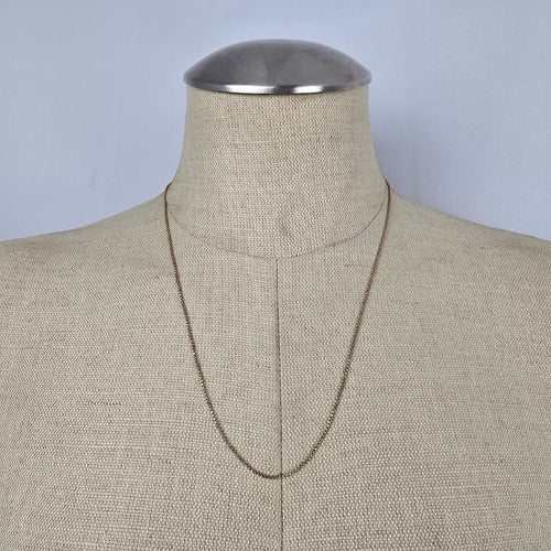 10K Solid Gold Box Chain Necklace Stamped 10K