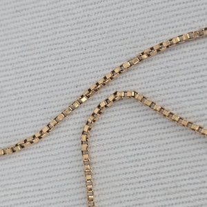 10K Solid Gold Box Chain Necklace Stamped 10K