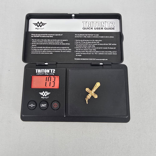 Vintage 10K Gold Crucifix Cross Pendant Religious Charm