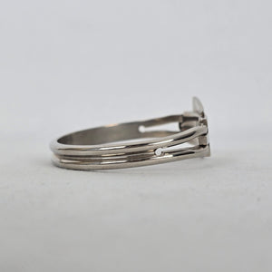 Vintage Hong Kong Silver Tone Hinged Bangle Bracelet
