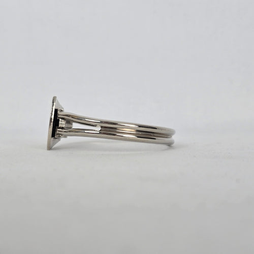 Vintage Hong Kong Silver Tone Hinged Bangle Bracelet