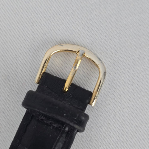 Steinhausen Swiss 5 Jewel Gold Tone Date Leather Dress Watch