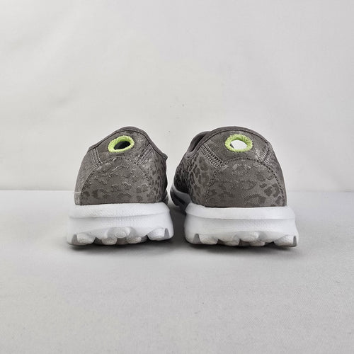 Skechers GOwalk Original Grey Leopard Slip-On Walking Shoes Size 9