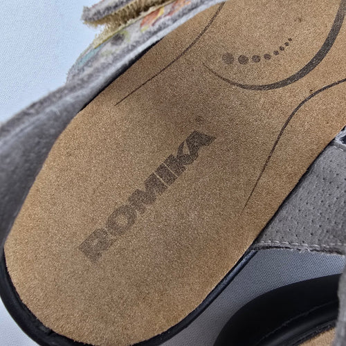 Romika Floral Leather Comfort Sandals Size 10