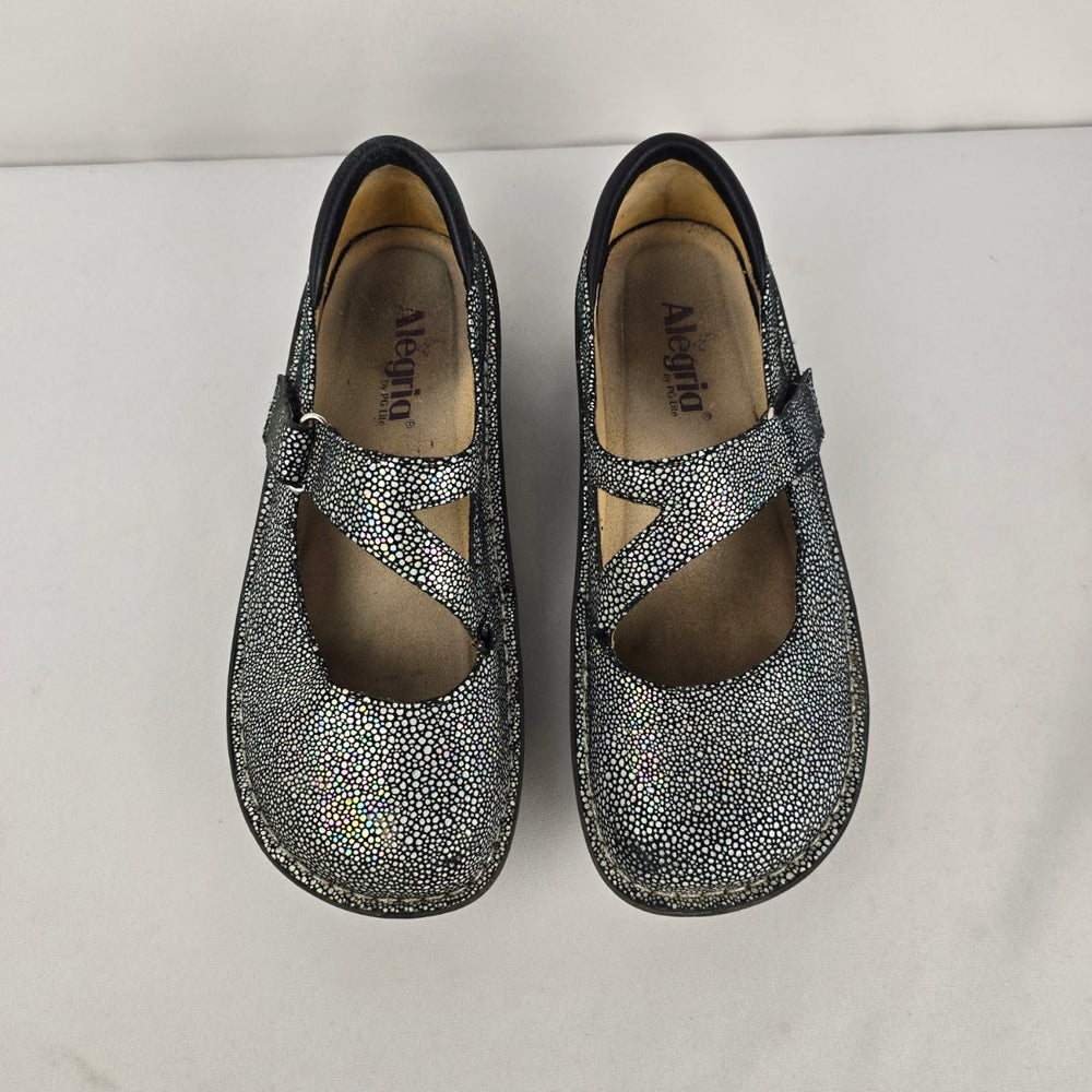 Alegria Dayna Iridescent Leather Mary Jane Comfort Shoes Size 8
