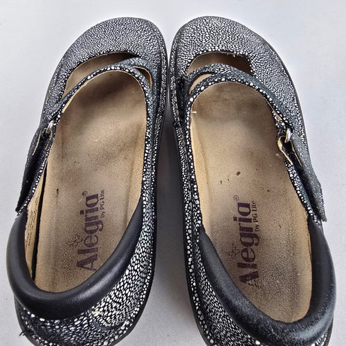 Alegria Dayna Iridescent Leather Mary Jane Comfort Shoes Size 8