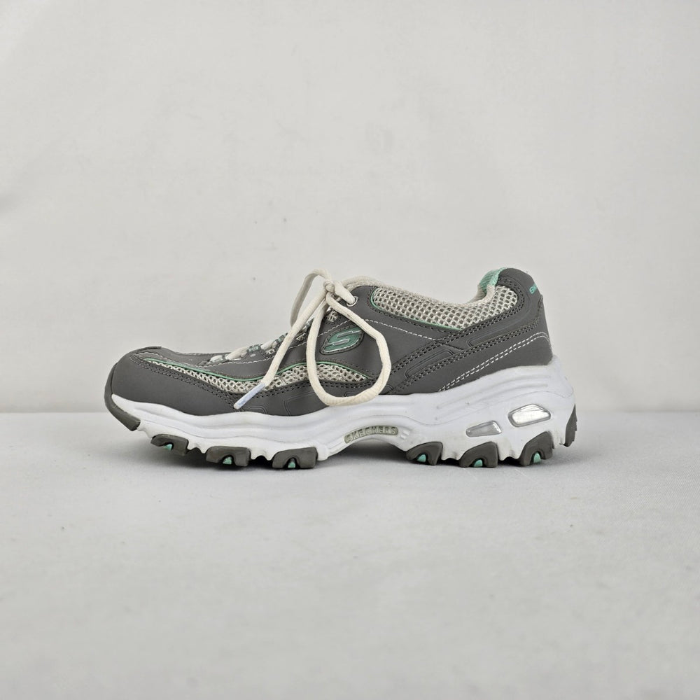 Skechers D’Lites Life Saver Grey & Mint Sneakers Size 6