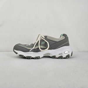 Skechers D’Lites Life Saver Grey & Mint Sneakers Size 6