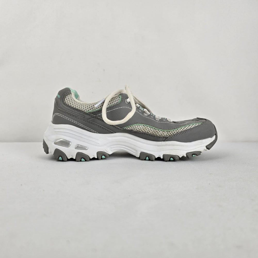 Skechers D’Lites Life Saver Grey & Mint Sneakers Size 6