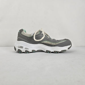 Skechers D’Lites Life Saver Grey & Mint Sneakers Size 6