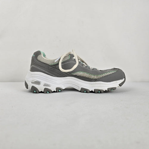 Skechers D’Lites Life Saver Grey & Mint Sneakers Size 6