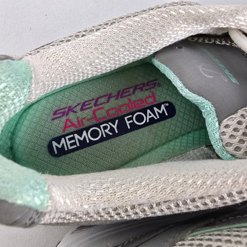 Skechers D’Lites Life Saver Grey & Mint Sneakers Size 6