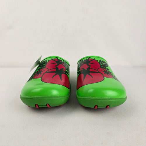 FoamTreads Leisure Bright Green Floral Comfort Clogs Size 7