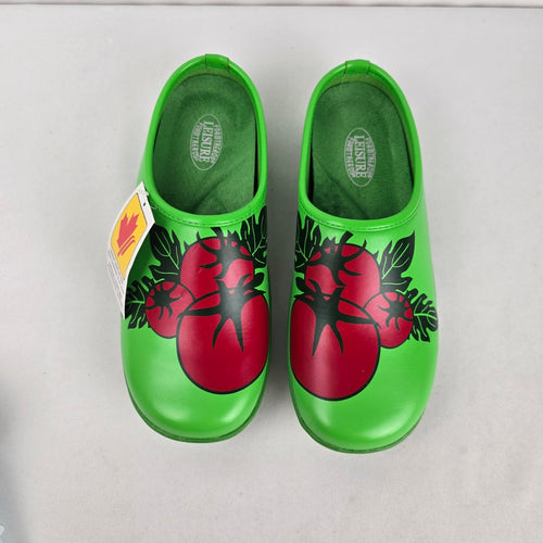 FoamTreads Leisure Bright Green Floral Comfort Clogs Size 7