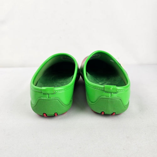 FoamTreads Leisure Bright Green Floral Comfort Clogs Size 7