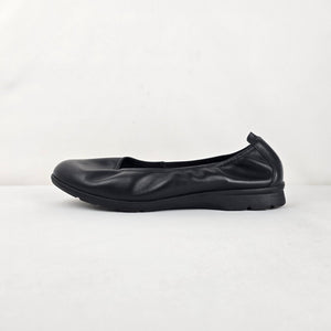 Clarks Collection Black Leather Comfort Ballet Flats Size 9