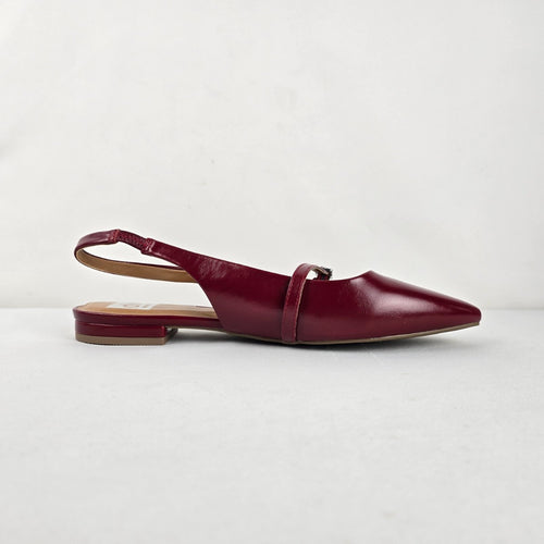 DV by Dolce Vita Chance Burgundy Pointed-Toe Slingback Flats Size 10