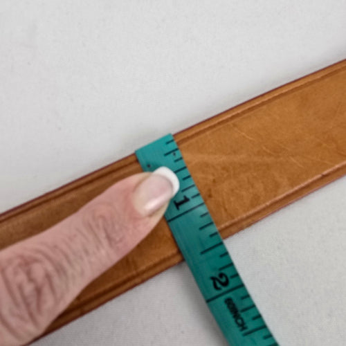Vintage Tan Brown Genuine Leather Western Belt Size S/M Made in Mexico