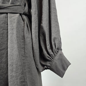 AMMA by Kedem Sasson Belted Shirt Dress Long Sleeve Midi Size M/L