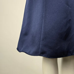Vintage Alfred Angelo Navy Satin A-Line Cocktail Event Dress Size 8