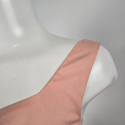 Crescent Pink Cut Out Twist Front Midi Dress Sleeveless Fit Flare NWT Size XS